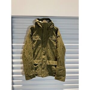 Oakley 2-in-1 Snowboard Jacket Mens Medium Olive Green Ripstop Hooded Fleece